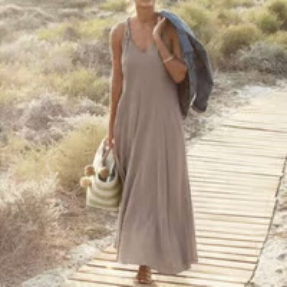 Garnet Hill Maxi Gauze Beach Dress M Petite